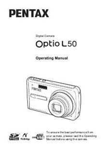Pentax Optio L50 manual. Camera Instructions.